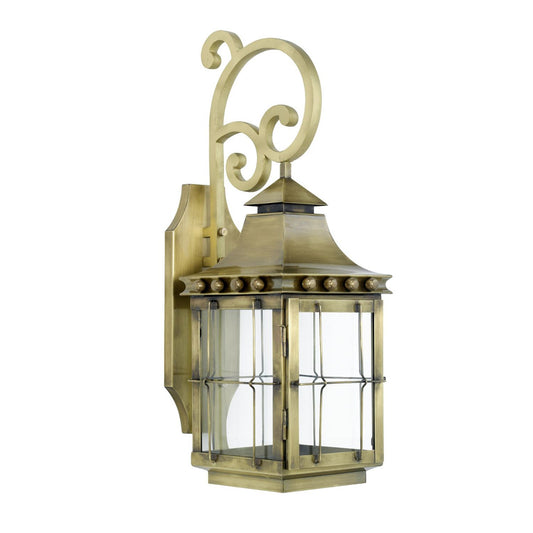 Antique Brass 'Colchester' Top Fix Wall Light