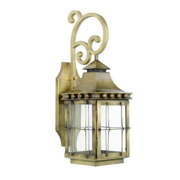 Antique Brass 'Colchester' Top Fix Wall Light