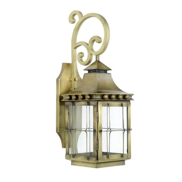 Antique Brass 'Colchester' Top Fix Wall Light - thumbnail