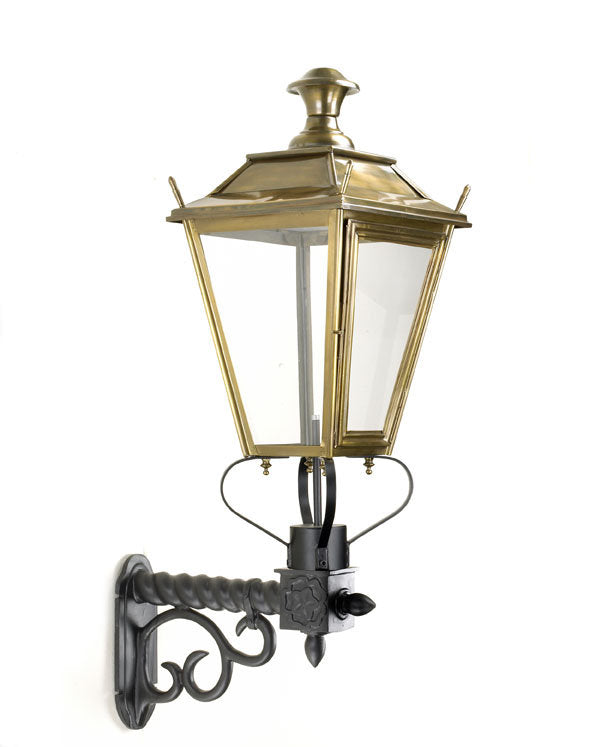 Antique brass dorchester on simple bracket