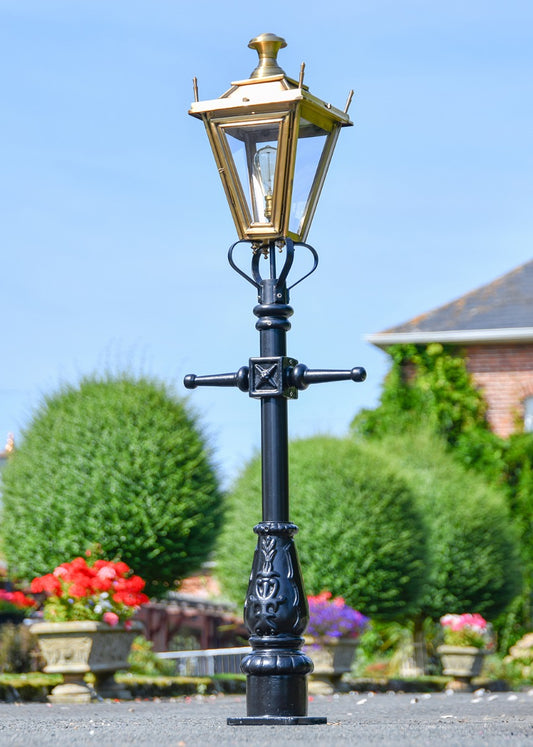 
Antique Brass Dorchester Miniature Lamp Post  in Situ