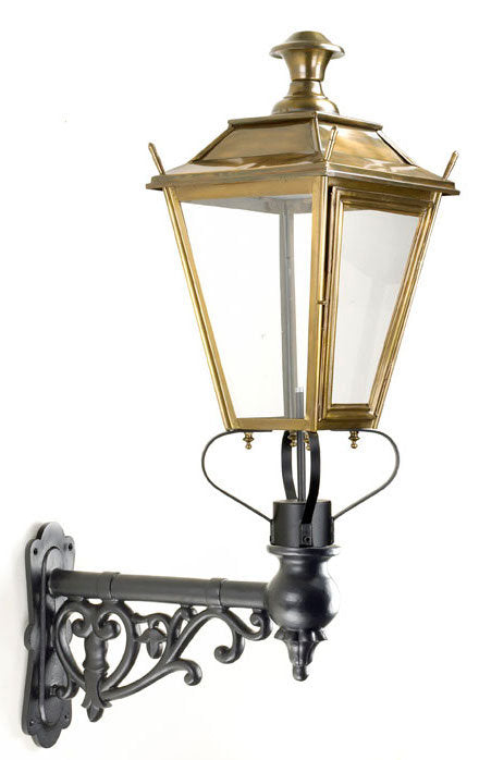 Antique Brass Dorchester Wall Light On Ornate Bracket