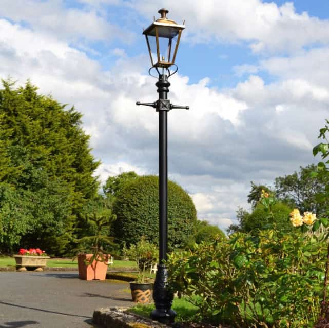 Antique Brass Dorchester Traditional Lamp Post 3.25m - thumbnail