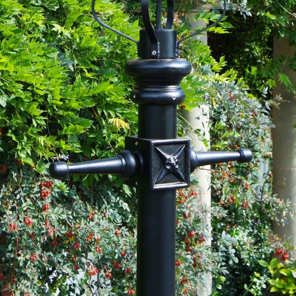 Magnified view of the cast iron ladder bars