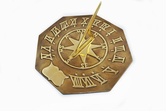 Antique Brass Octagonal Sundial