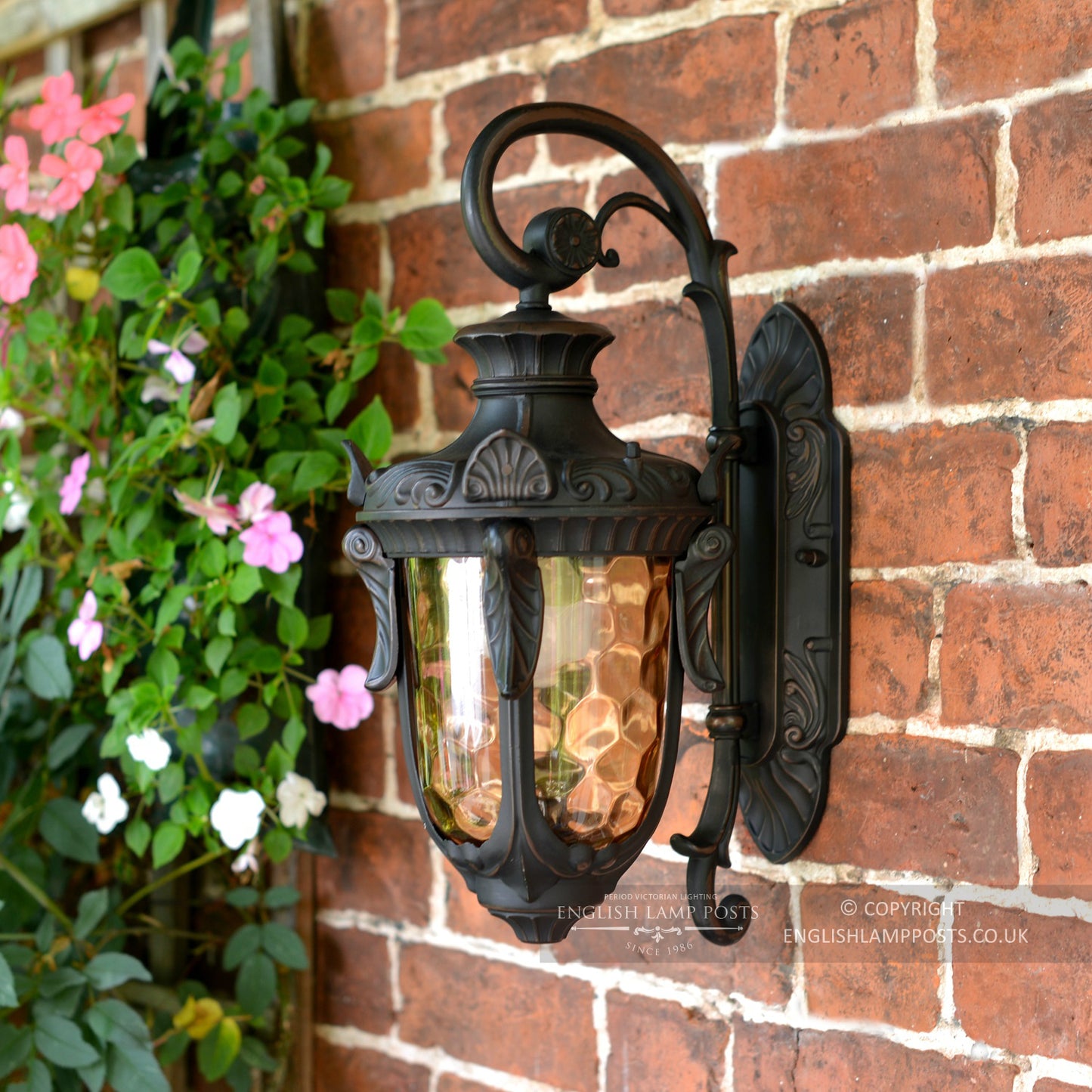 Antique Bronze Baroque Style Top Fix Wall Lantern