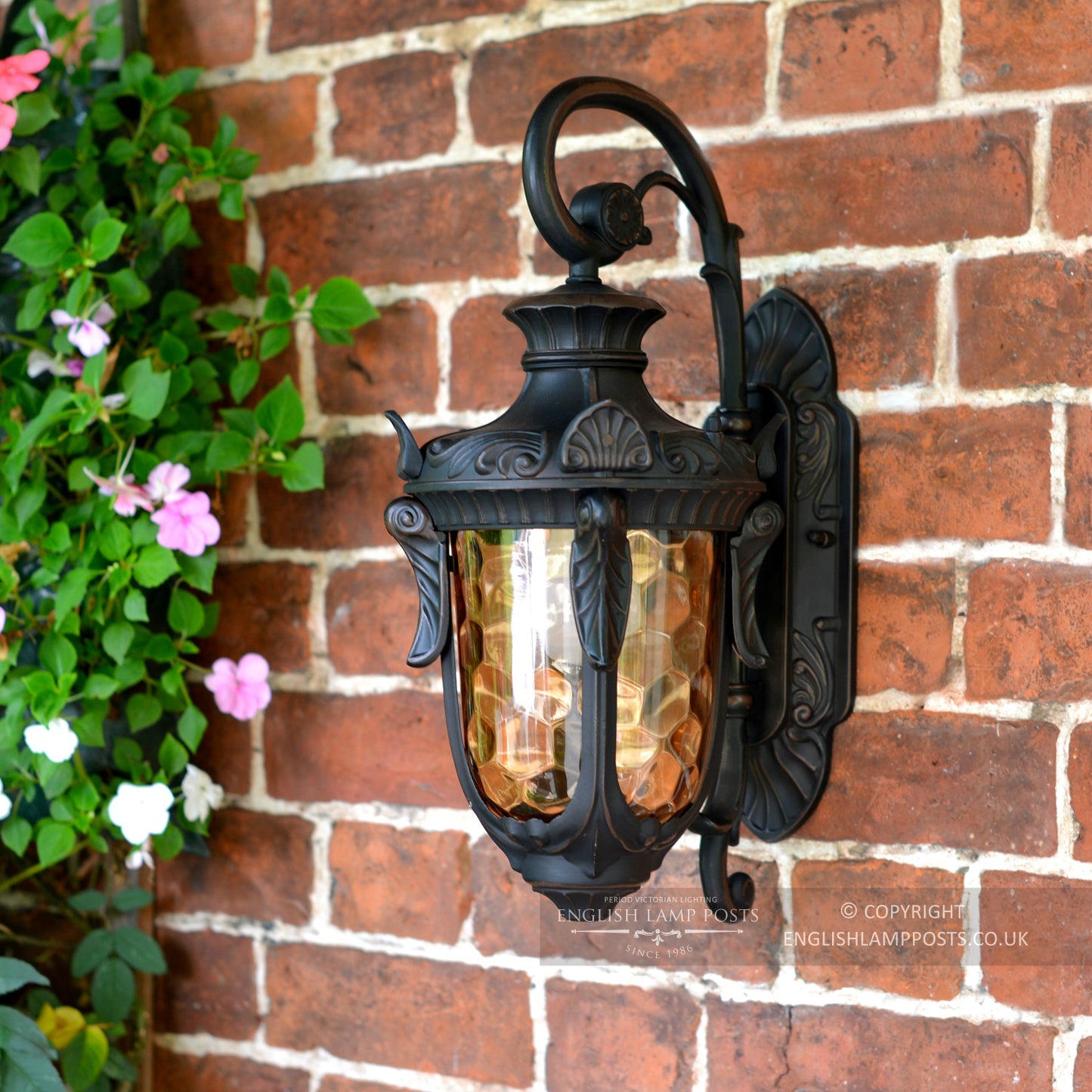 Antique Bronze Baroque Style Top Fix Wall Lantern