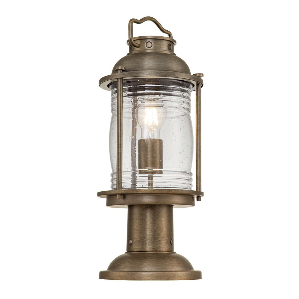 Antique Bronze Conical Style Pedestal Light