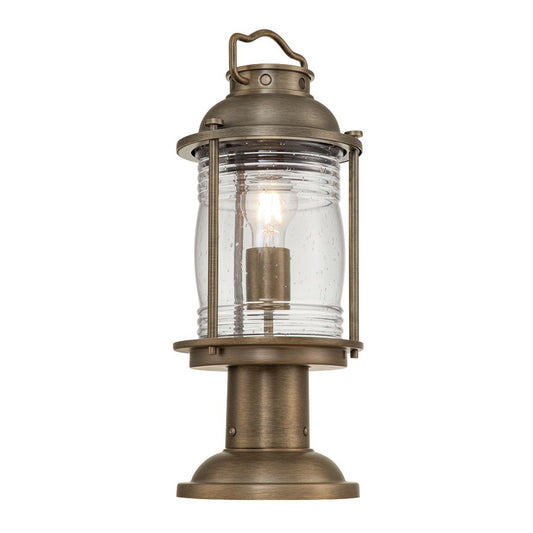 Antique Bronze Conical Style Pedestal Light