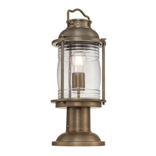 Antique Bronze Conical Style Pedestal Light - thumbnail