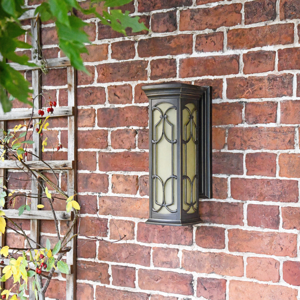 Antique Bronze Olde World Flush Wall Lantern