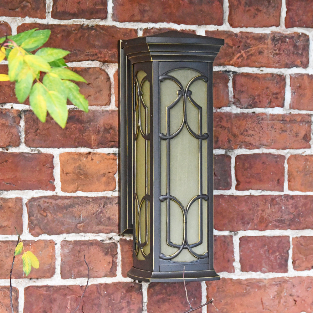 Angled view of the classical wall light
