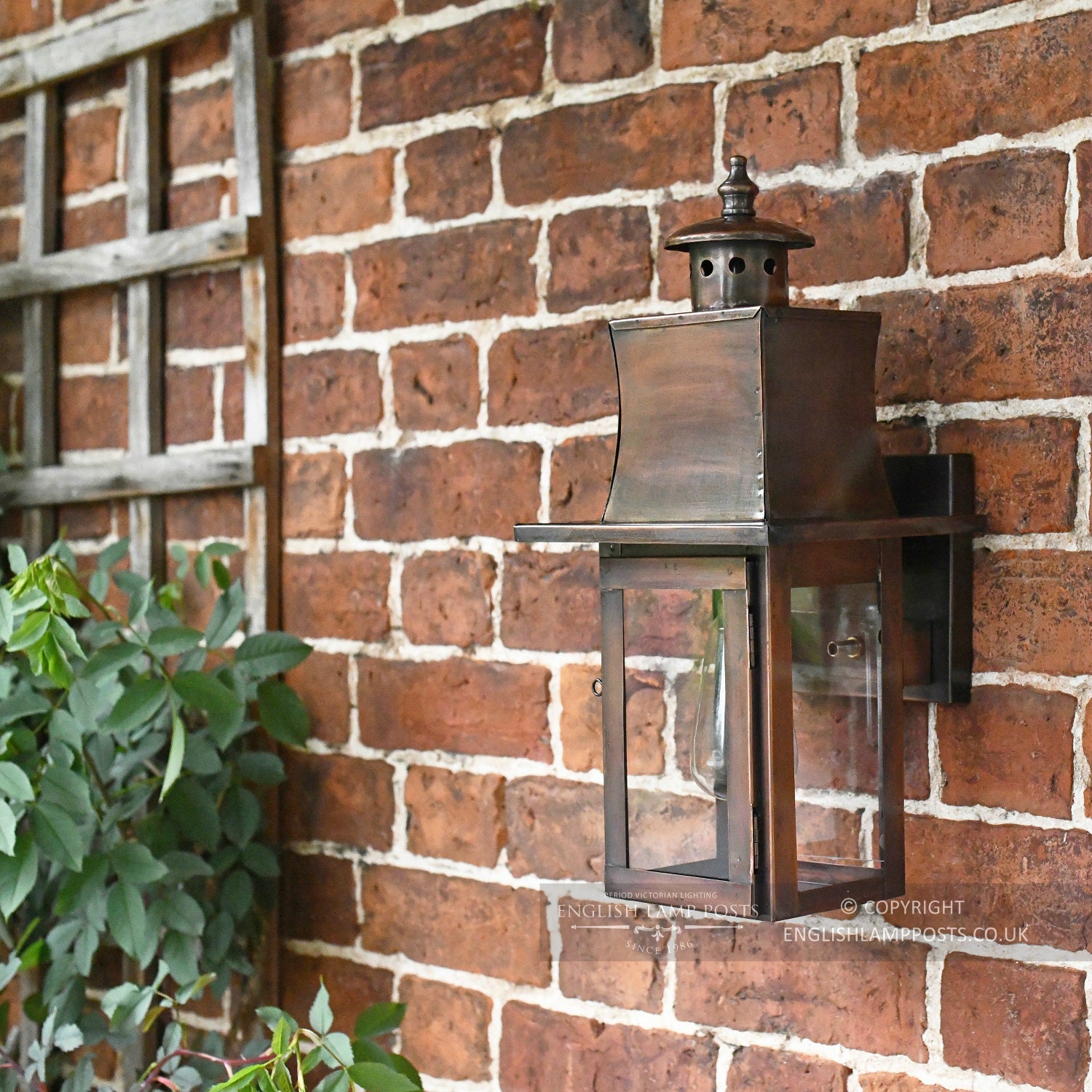 Antique Copper Flush Modern Style Wall Lantern