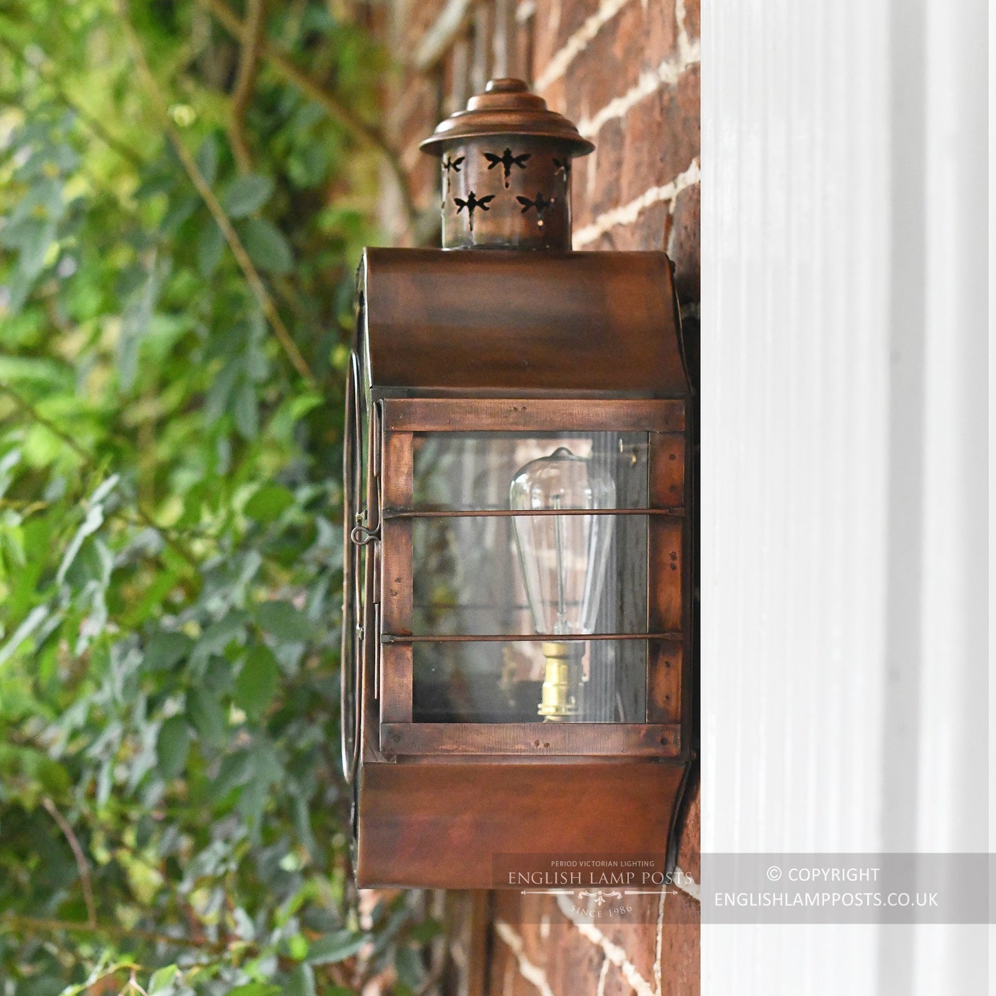 Antique Copper Nautical Inspired Wall Lantern