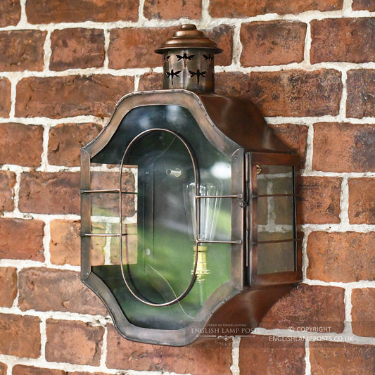 Antique Copper Nautical Inspired Wall Lantern