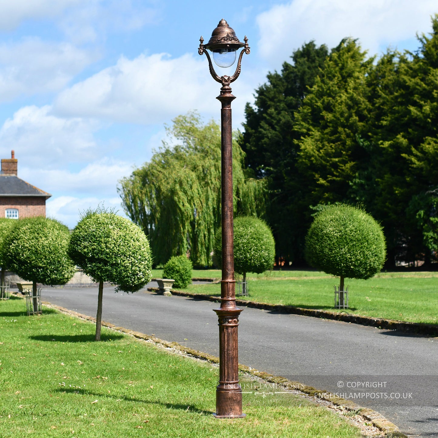 Antique Copper Polyurethane Coated Victorian Lamp Post