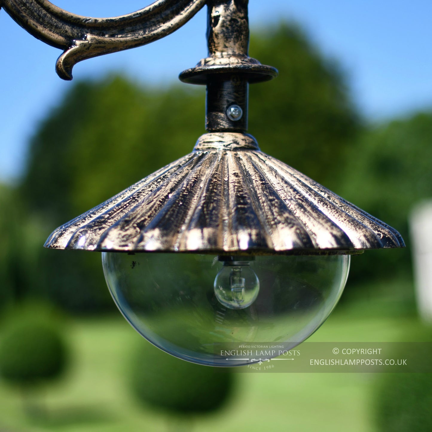 Antique Gold Lamp Post Hanging Lantern