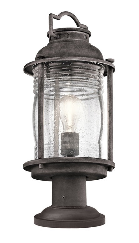 Antique Grey Conical Style Pedestal Light