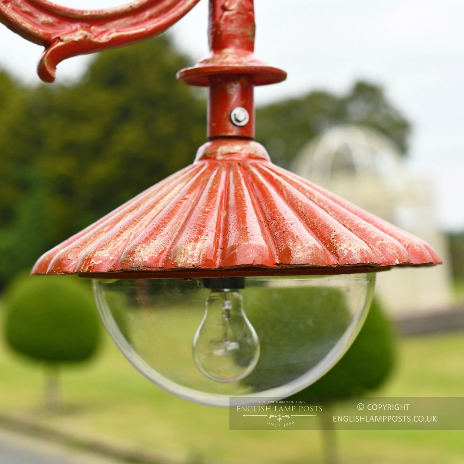 Antique Red Parisian Inspired Ornate Luminaire