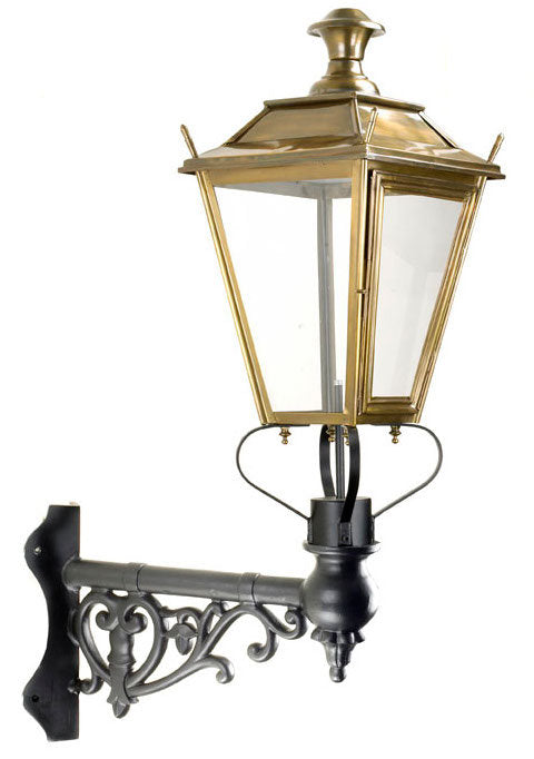 Antique Brass 'Dorchester' Wall Light On Corner Bracket