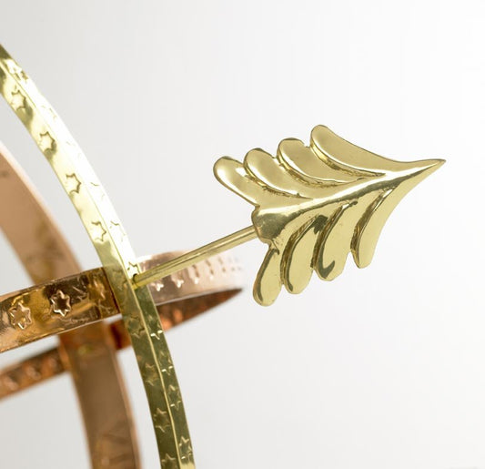'Solstice Keeper' Brass and Copper Armillary Sphere