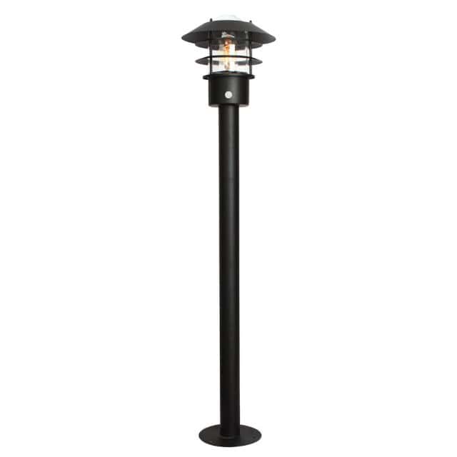 'Ashcombe' Contemporary Black PIR Bollard Light - thumbnail