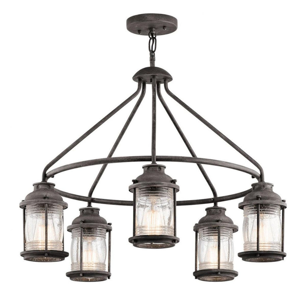 'Ashley' Weathered Five Light Chandelier