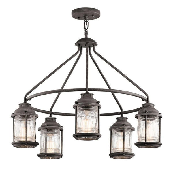 'Ashley' Weathered Five Light Chandelier