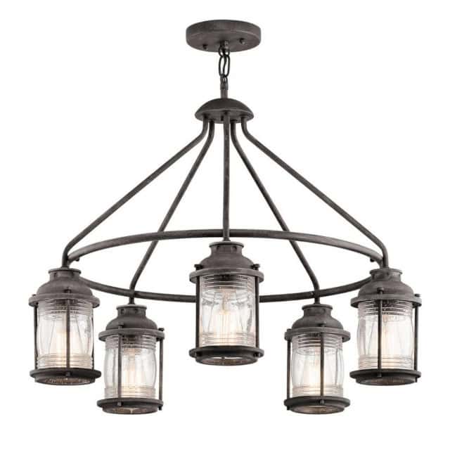 'Ashley' Weathered Five Light Chandelier - thumbnail