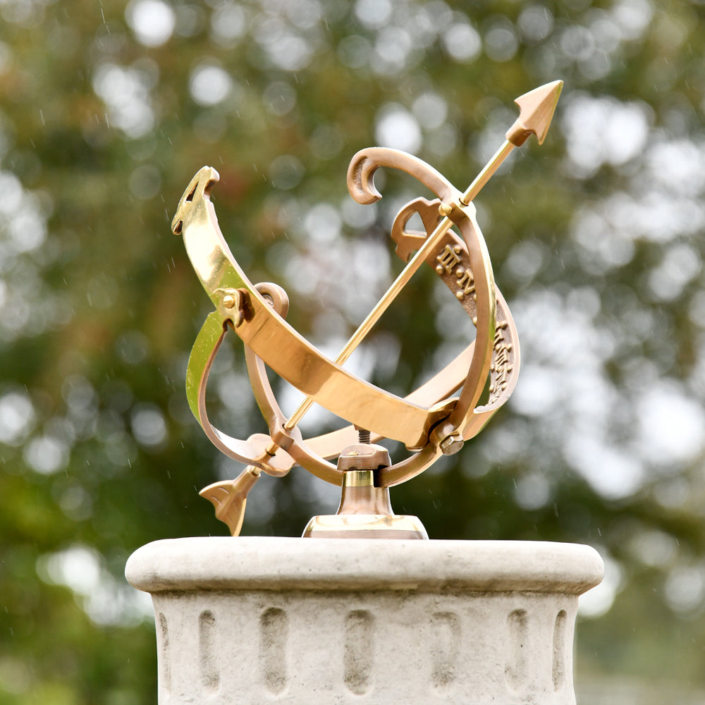 Underneath view of the armillary 