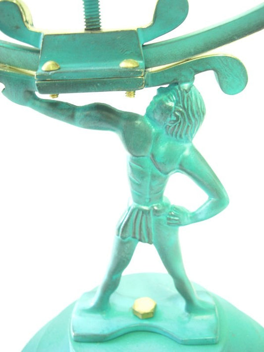 Solid Brass Atlas Armillary Sundial