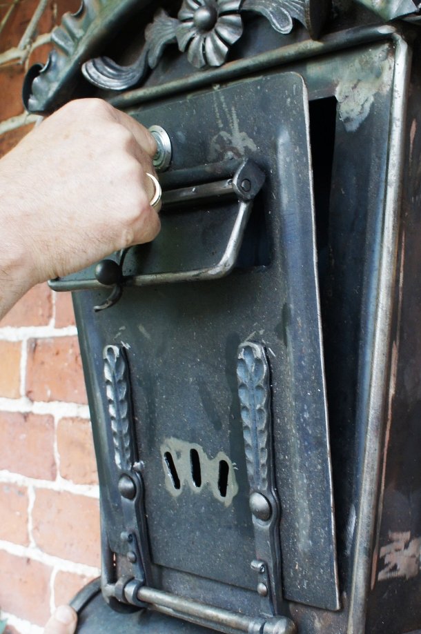 Wall mounted Gothic post box lock
