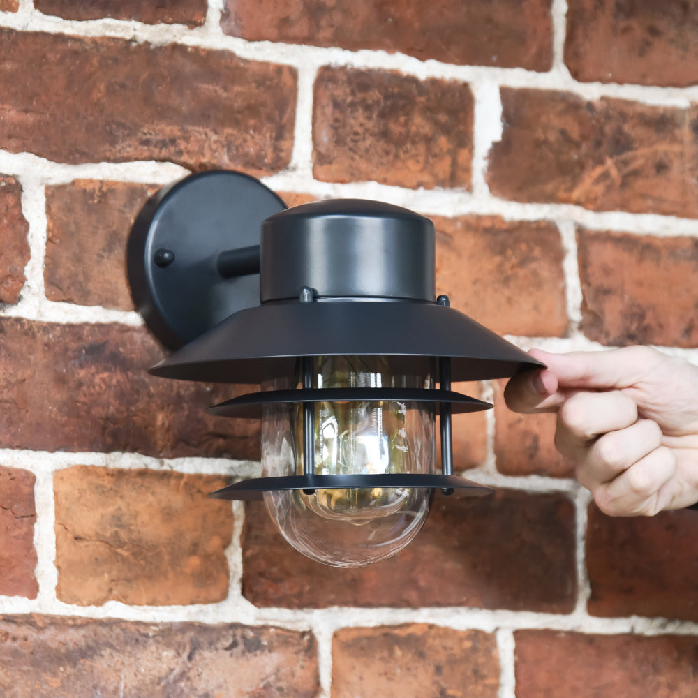 Life size scale of the 'Aynsome' wall light