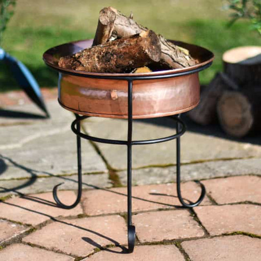 'Banbury' Outdoor Fire Pit In Copper - thumbnail