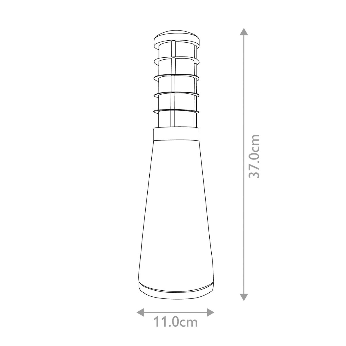 Dimensions for the 'Barron' bollard
