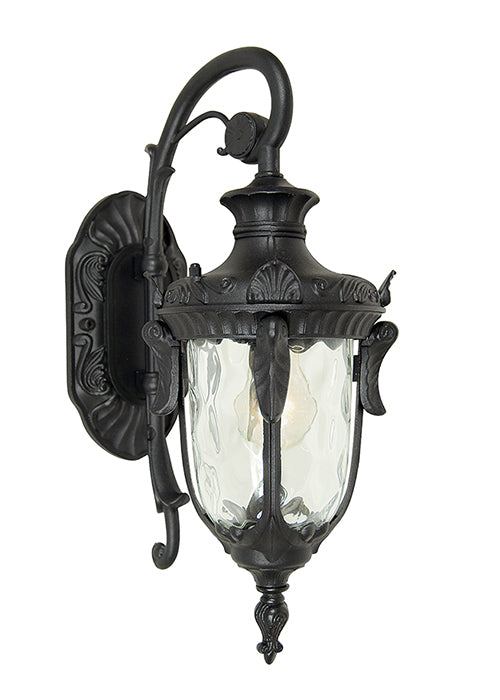 Baroque Top Fix Black Wall Lantern