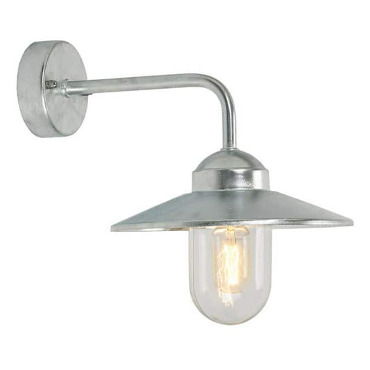 'Barrington' Modern Galvanised Wall Light - thumbnail