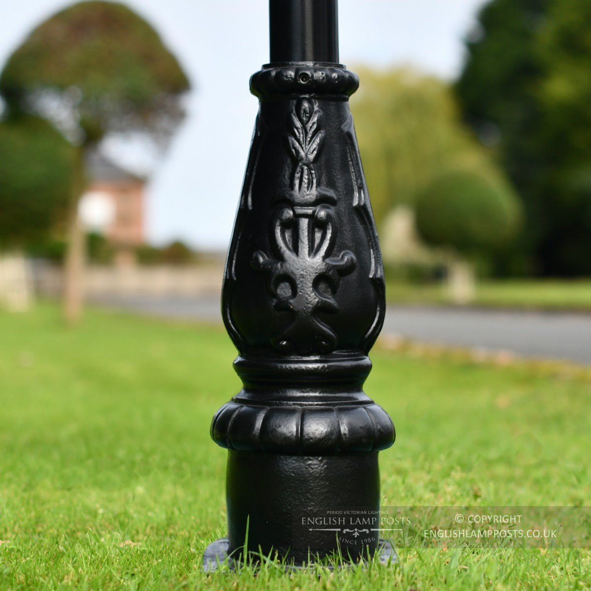 Polished Copper Kensington Lamp Post 2.25m With Cast Iron Base