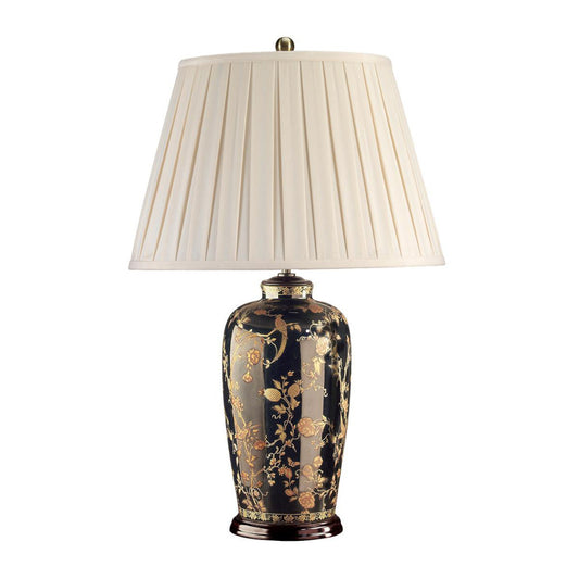 'Belsay' Black And Gold Black Bird Table Lamp
