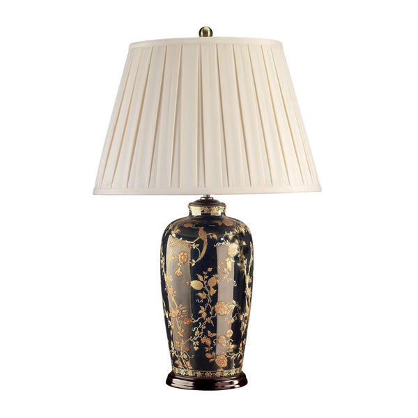 'Belsay' Black And Gold Black Bird Table Lamp