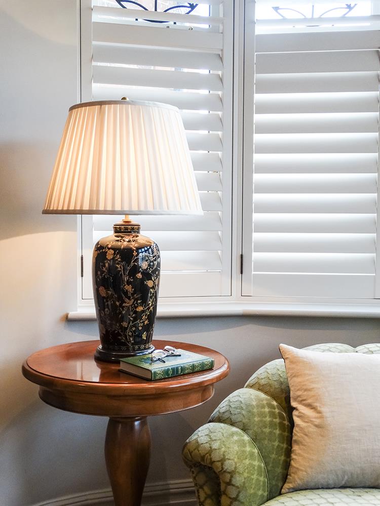 View of the 'Belsay' lamp in a living area