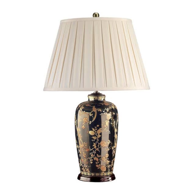 'Belsay' Black And Gold Black Bird Table Lamp - thumbnail