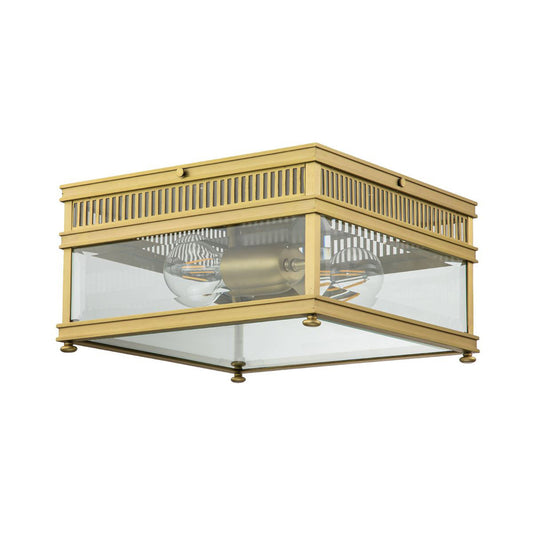 'Bentley' Brushed Brass Square Ceiling Light