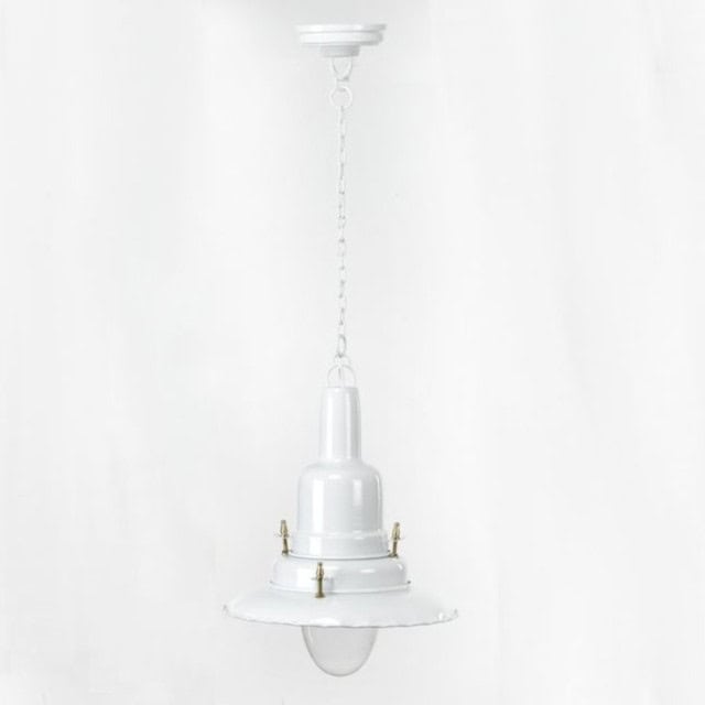 'Betchton' White Coach House Inspired Pendant Light - thumbnail