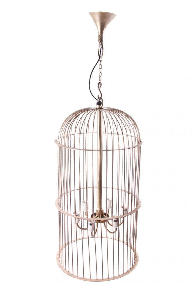 'Bexton' Bird Cage Chandelier Pendant Light in gold 