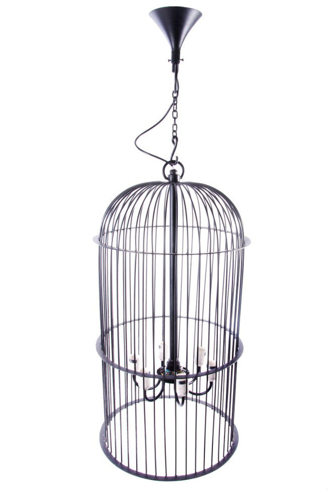 'Bexton' Bird Cage Chandelier Pendant Light in black 
