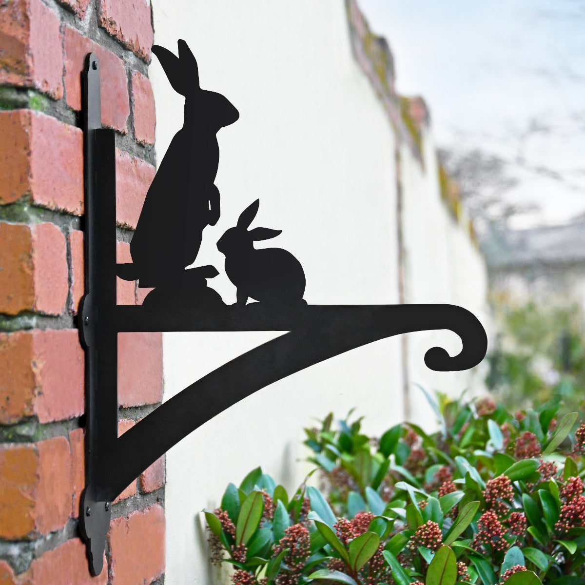 "Bunny Rabbits" Garden Hanging Basket Bracket