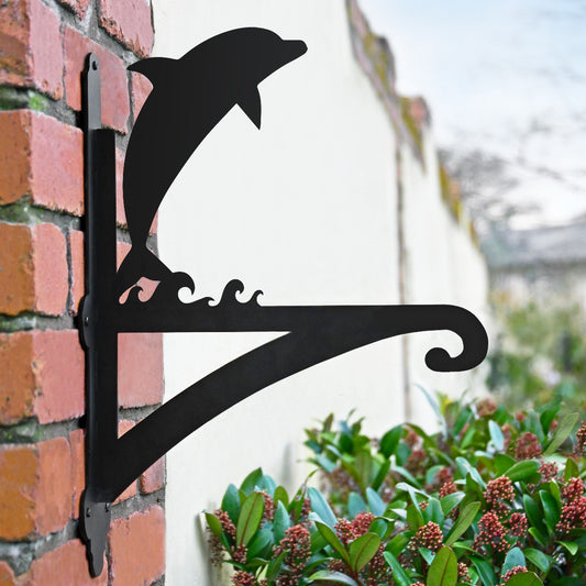 "Dolphin" Garden Hanging Basket Bracket In Situ