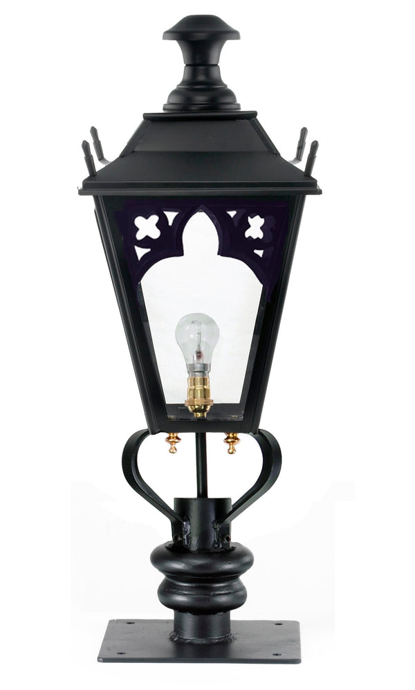 Black 'Canterbury' Entrance Pillar Light - 90cm