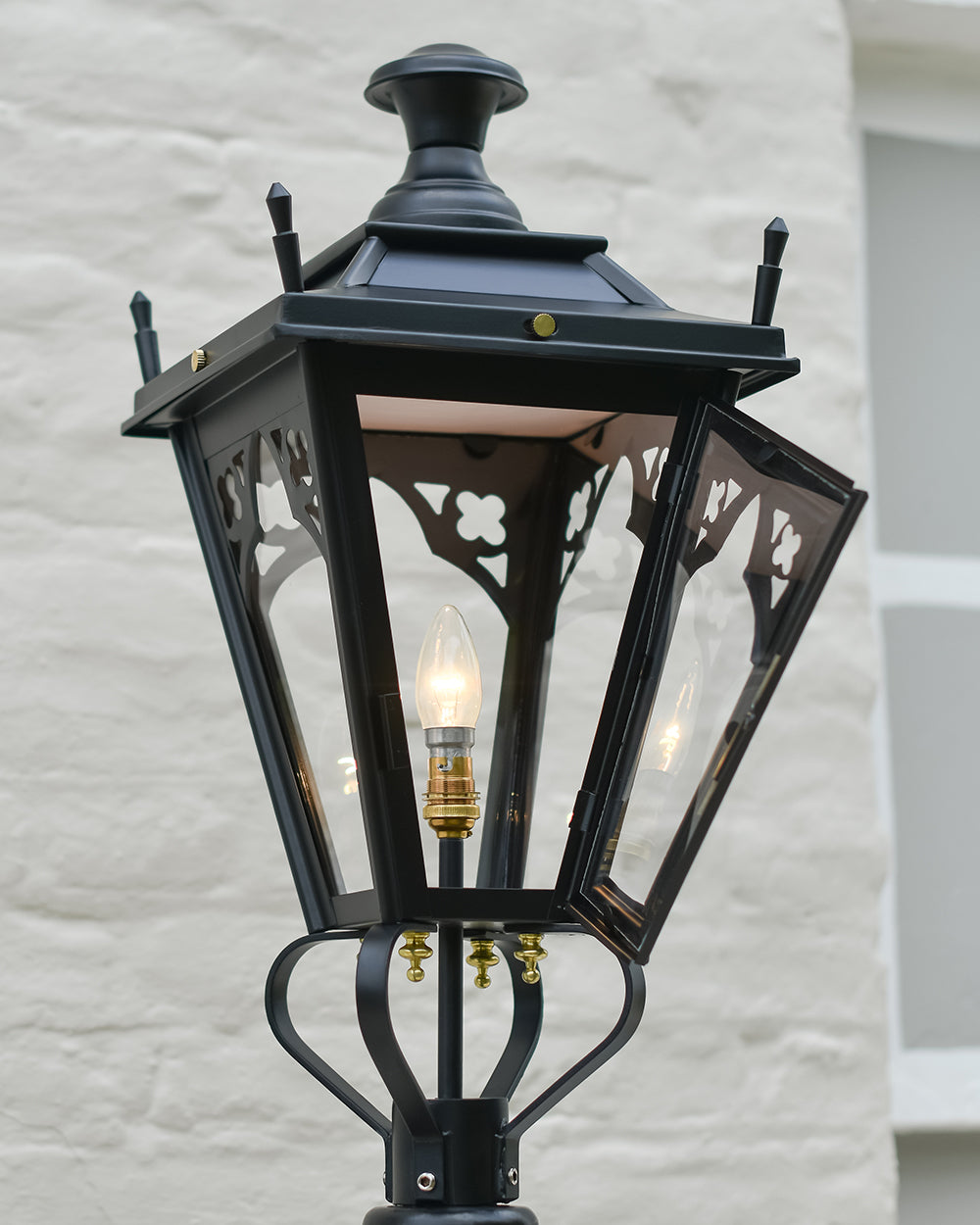 Black Gothic Lantern with door open